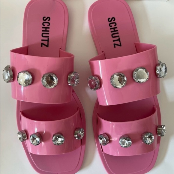 SCHUTZ Shoes - NIB SCHUTZ Lizzie Crystal Pink Sandals